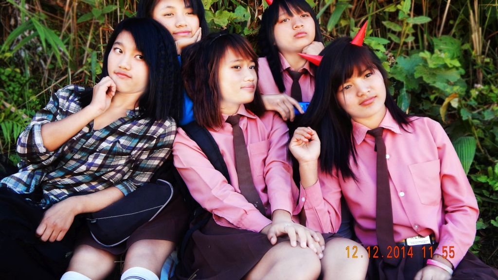 Mizo teen school girls in uniform pic